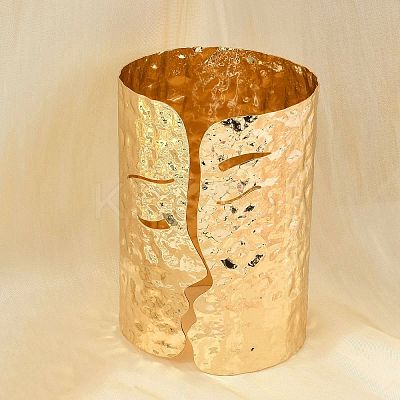 Textured Alloy Open Cuff Bangles for Women BJEW-K272-04G-1