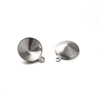 Tarnish Resistant 201 Stainless Steel Charms Pointed Back Rhinestone Settings STAS-E088-07-13x10.5mm-1