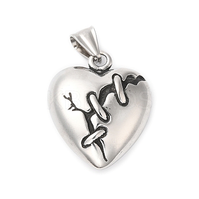 304 Stainless Steel Pendants STAS-R121-01AS-1