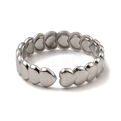 Non-Tarnish 304 Stainless Steel Open Cuff Rings RJEW-Z018-03P-1