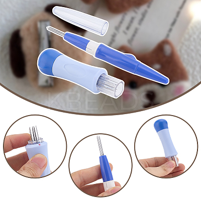 2Pcs 2 Styles Plastic Wool Felting Needle Tool DIY-AR0004-90-1