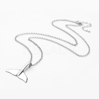 Stainless Steel Pendant Necklaces NJEW-JN02035-1