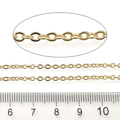 Rack Plating Brass Cable Chains CHC-M001-01G-02-1