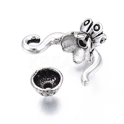 Tibetan Style Alloy Bead Frame PALLOY-Q441-079-RS-1