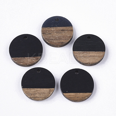 Resin & Walnut Wood Pendants RESI-S358-02C-08-1-1