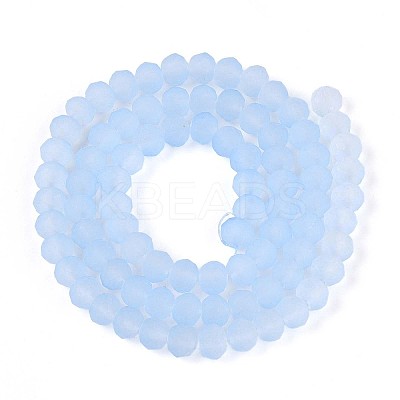 Baking Paint Frosted Glass Beads Strands LS-FGLA-N003-6mm-01-1