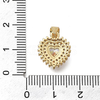 Brass Micro Pave Cubic Zirconia Pendants KK-D431-018G-1