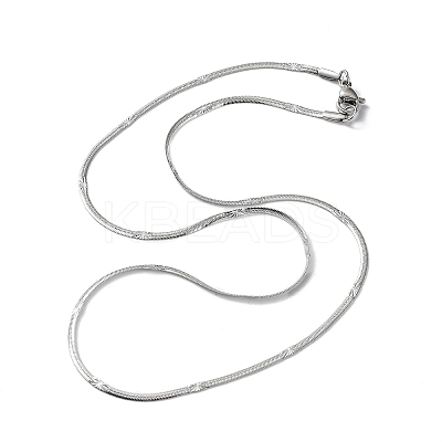 Non-Tarnish 304 Stainless Steel Flat Snake Chain Necklaces for Women NJEW-D058-03P-1
