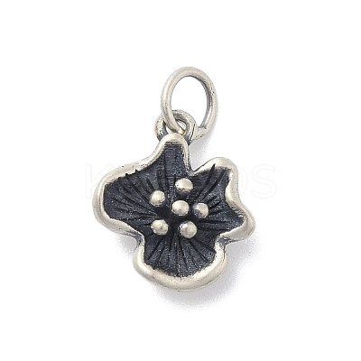 925 Sterling Silver Flower Charms with Jump Rings and 925 Stamp LS-STER-M021-02AS-03-1