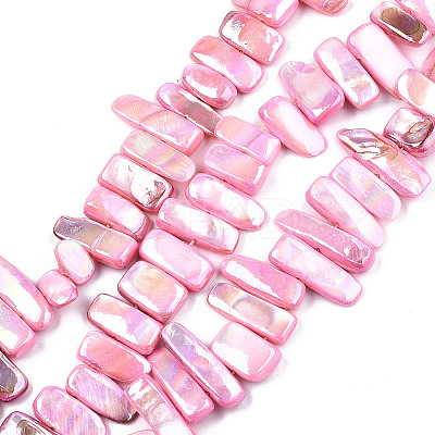 Natural Freshwater Shell Beads Strands X-SHEL-N026-123B-1
