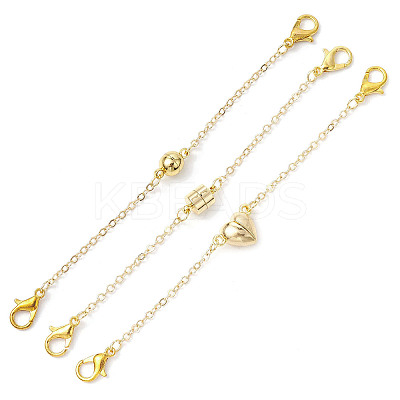 3Pcs 3 Styles Brass Magnetic Clasps AJEW-JB01295-1