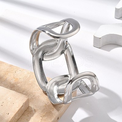 304 Stainless Steel Cuff Bangles for Women BJEW-B108-09P-1