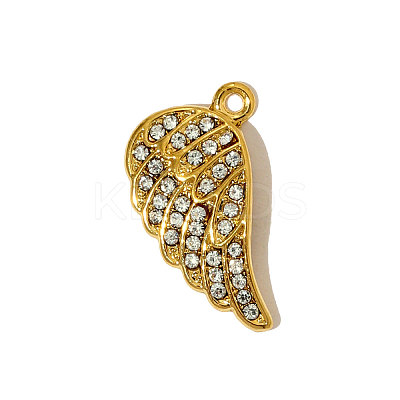 304 Stainless Steel Rhinestone Pendants STAS-OY005-43G-1