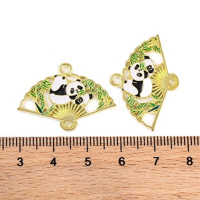 Golden Plated Alloy Enamel Connector Charms ENAM-Z017-15G-03-1