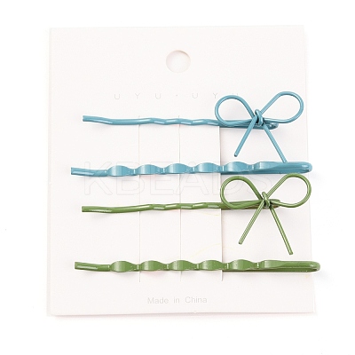 4Pcs Painted Iron Hair Bobby Pins PHAR-I007-16B-1