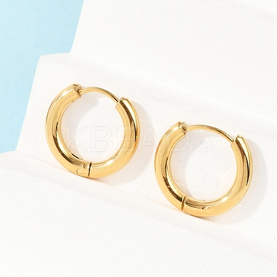 Ion Plating(IP) 304 Stainless Steel Huggie Hoop Earrings EJEW-O087-06B-1