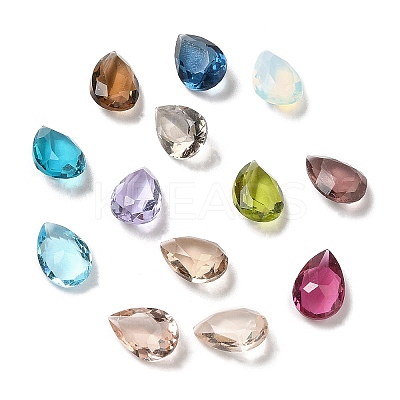 Pointed Back Glass Rhinestone Cabochons GLAA-B012-32B-1