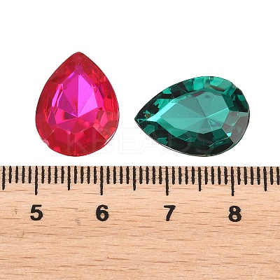 Acrylic Rhinestone Pointed Back Cabochons GACR-DJ0-13x18mmC-M-1