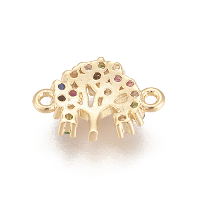 Brass Micro Pave Cubic Zirconia Links ZIRC-L078-007G-NR-1