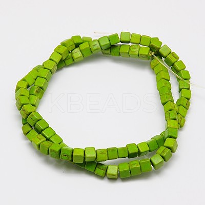Synthetic Turquoise Beads Strands TURQ-G108-4x4mm-01-1