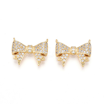 Brass Micro Pave Cubic Zirconia Pendants KK-N257-38G-1