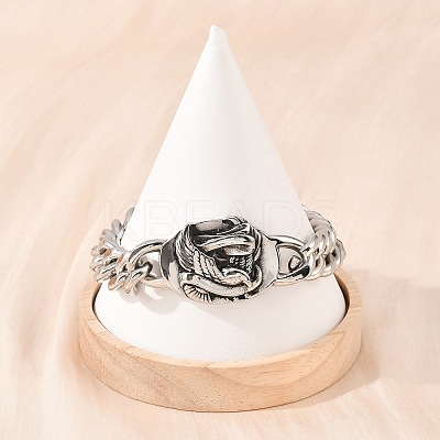 Stainless Steel Link Bracelets BJEW-D379-14ASP-1