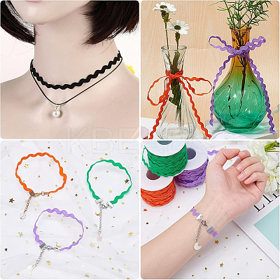 40M Polyester Wavy Fringe Trim Ribbon OCOR-GF0004-39J-1