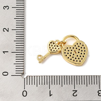 Brass Micro Pave Cubic Zirconia Pendants KK-C072-27A-G-1