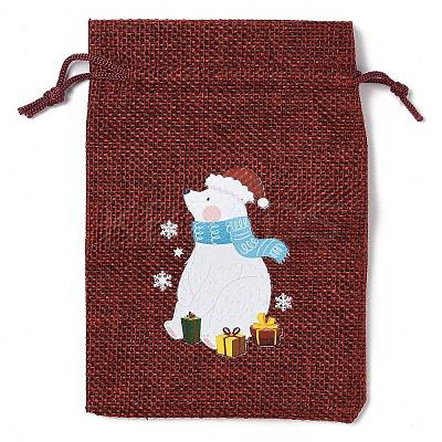 Christmas Theme Jute Cloth Storage Bags LS-ABAG-F010-01A-04-1