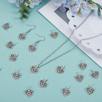 80Pcs Tibetan Style Alloy Pendants FIND-SP0004-61-1