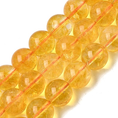 Natural Citrine Beads Strands G-E326-8mm-01A-1