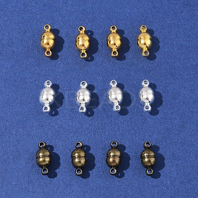 12 Sets 3 Colors Brass Magnetic Clasps KK-FS0001-55B-1