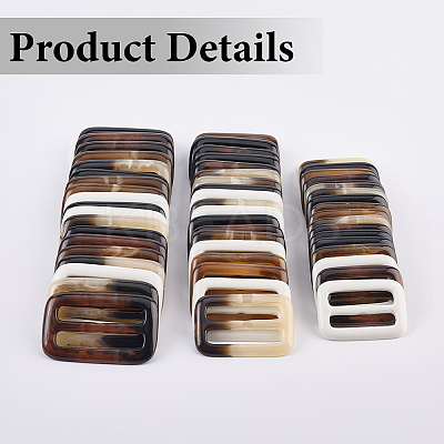 20Pcs Resin Tri-Glide Adjuster Buckles FIND-GF0008-12B-1