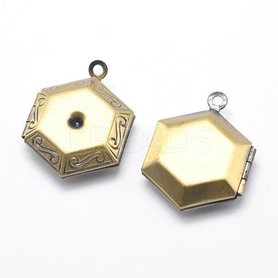 Brass Locket Pendants KK-F717-38AB-NR-1
