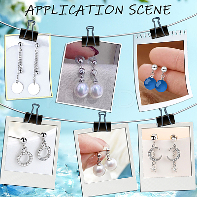 150Pcs 202 Stainless Steel Ball Stud Earring Findings STAS-SP0001-52C-P-1