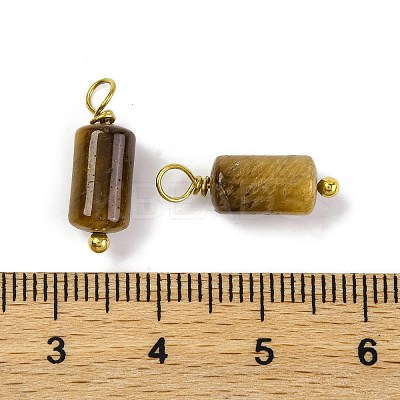 Natural Tiger Eye Cloumn Pendants LS-STAS-H221-04G-02-1