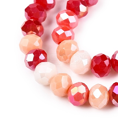 Electroplate Glass Beads Strands GLAA-T023-D16-02-1
