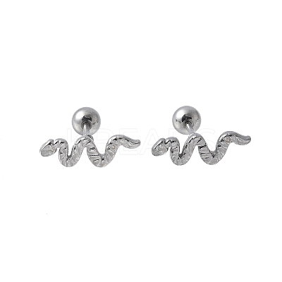 304 Stainless Steel Stud Earrings for Women EJEW-E603-02P-1