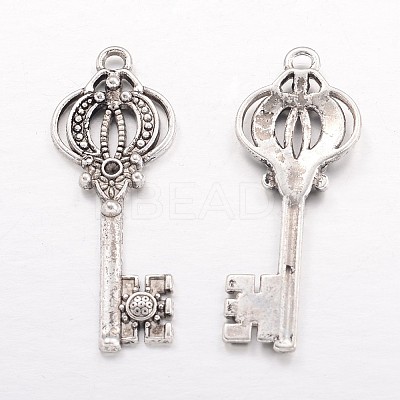 Tibetan Style Alloy Pendant Rhinestone Settings LS-TIBE-16047-AS-RS-1