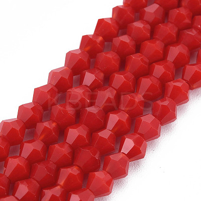 Opaque Solid Color Glass Beads Strands GLAA-Q080-4mm-B13-1