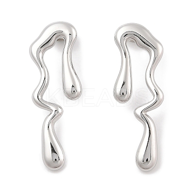 304 Stainless Steel Stud Earrings EJEW-B108-03P-1
