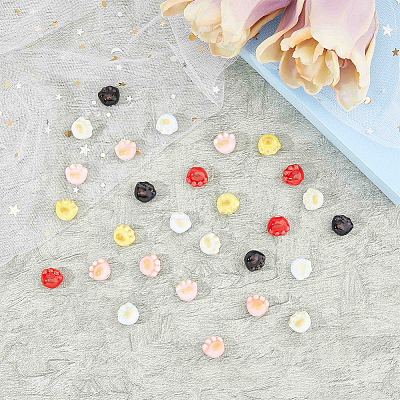 28Pcs 7 Colors Handmade Printed Porcelain Beads PORC-DC0001-03-1