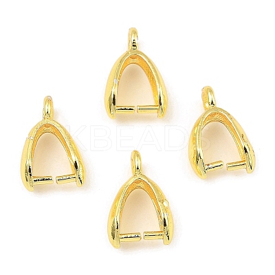 Rack Plating Brass Ice Pick Pinch Bails KK-Z030-05D-G-1