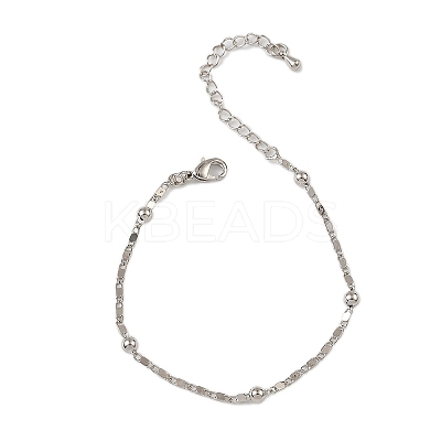 Rack Plating Brass Link Chain Bracelets for Women BJEW-G735-03P-1