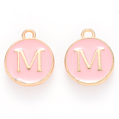 Golden Plated Alloy Enamel Charms ENAM-S118-07M-1