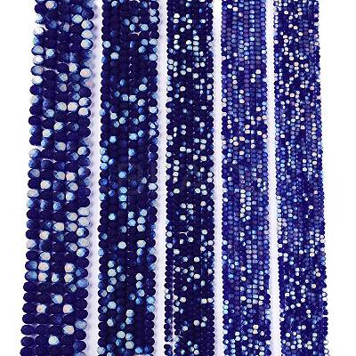 Transparent Glass Beads Strands X-EGLA-A044-T8mm-MB06-1