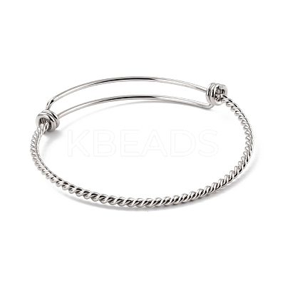 Non-Tarnish 304 Stainless Steel Expandable Bangle for Girl Women BJEW-C003-04P-1