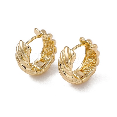 Rack Plating Brass Twist Thick Hoop Earrings for Women EJEW-F294-16G-1