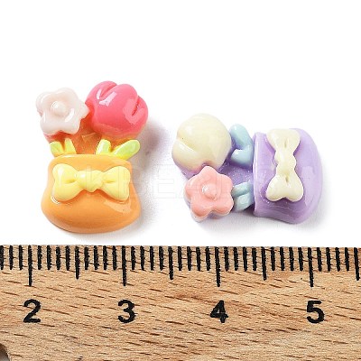 Opaque Resin Cabochons RESI-G085-01-1