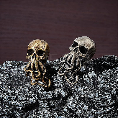 2Pcs Brass European Beads KK-FH0007-06AB-1